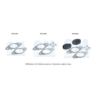 Garnitura za montažu, izduvni sistem BM CATALYSTS FK70399B IC-F6AFA1