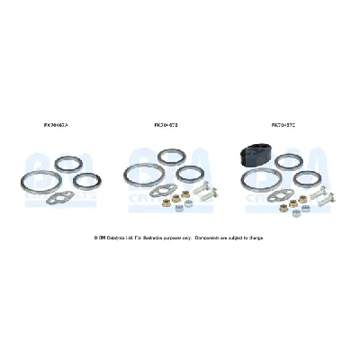 Garnitura za montažu, izduvni sistem BM CATALYSTS FK70467B IC-F6AFC6