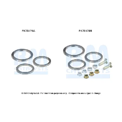 Garnitura za montažu, izduvni sistem BM CATALYSTS FK70479B IC-F6AFCD