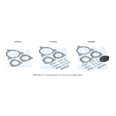 Garnitura za montažu, izduvni sistem BM CATALYSTS FK70564B IC-F6AFEE