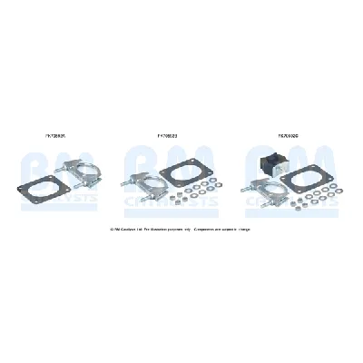 Garnitura za montažu, izduvni sistem BM CATALYSTS FK70592B IC-F6AFF9