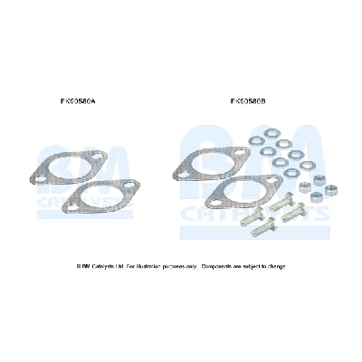 Garnitura za montažu, izduvni sistem BM CATALYSTS FK90580B IC-F52188