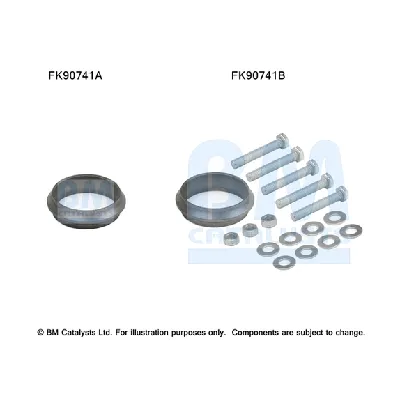 Garnitura za montažu, izduvni sistem BM CATALYSTS FK90741B IC-F521A0