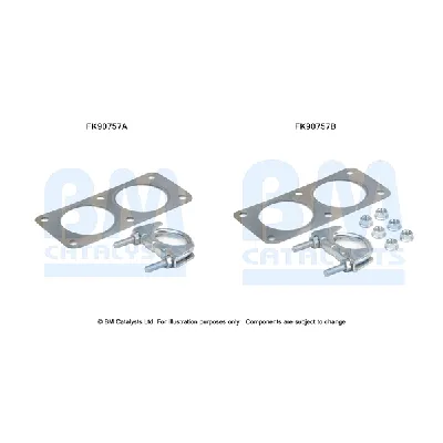 Garnitura za montažu, izduvni sistem BM CATALYSTS FK90757B IC-F52127