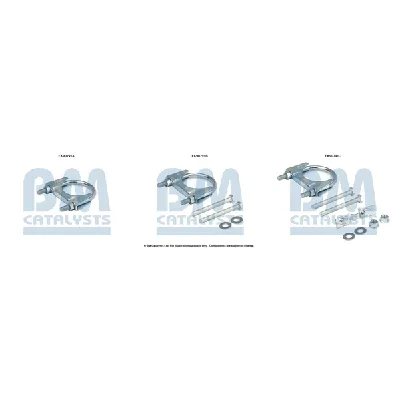 Garnitura za montažu, izduvni sistem BM CATALYSTS FK90791B IC-F5212E