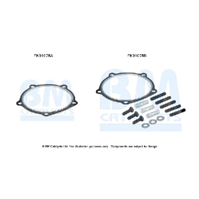 Garnitura za montažu, izduvni sistem BM CATALYSTS FK91078B IC-F5213F