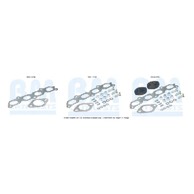 Garnitura za montažu, izduvni sistem BM CATALYSTS FK91275B IC-F52192