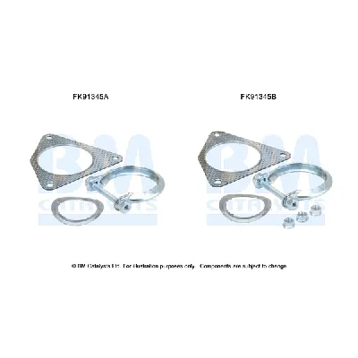 Garnitura za montažu, izduvni sistem BM CATALYSTS FK91345B IC-F521B8