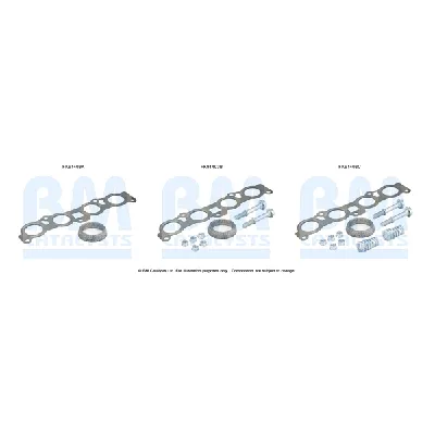 Garnitura za montažu, izduvni sistem BM CATALYSTS FK91403B IC-F5217C