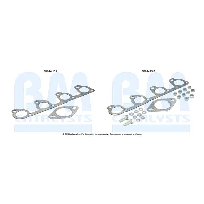 Garnitura za montažu, izduvni sistem BM CATALYSTS FK91415B IC-F5217D