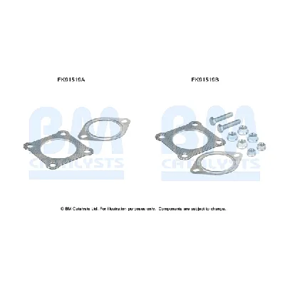 Garnitura za montažu, izduvni sistem BM CATALYSTS FK91519B IC-F5217F