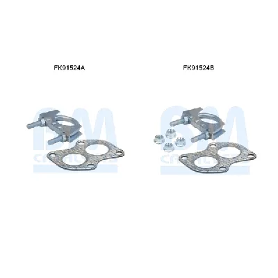 Garnitura za montažu, izduvni sistem BM CATALYSTS FK91524B IC-F52197