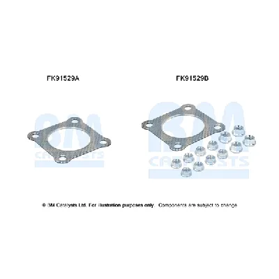 Garnitura za montažu, izduvni sistem BM CATALYSTS FK91529B IC-F52180