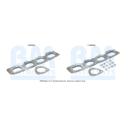 Garnitura za montažu, izduvni sistem BM CATALYSTS FK91598B IC-F52183