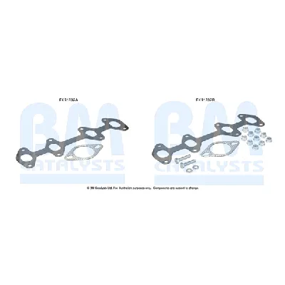 Garnitura za montažu, izduvni sistem BM CATALYSTS FK91832B IC-F521A8