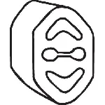 Gumena traka, izduvni sistem BOSAL BOS255-030 IC-435458