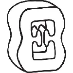 Gumena traka, izduvni sistem BOSAL BOS255-075 IC-435419