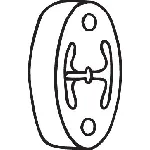 Gumena traka, izduvni sistem BOSAL BOS255-134 IC-9FD646