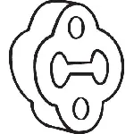 Gumeni graničnik, izduvni lonac BOSAL BOS255-170 IC-453012