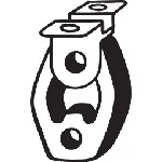 Gumeni graničnik, izduvni lonac BOSAL BOS255-182 IC-E32130