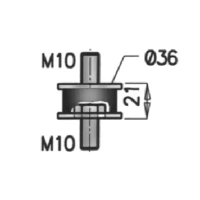 Gumeni graničnik, izduvni lonac DINEX DIN50910 IC-280381