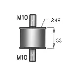 Gumeni graničnik, izduvni lonac DINEX DIN64817 IC-9B45CD