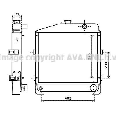 Hladnjak, hlađenje motora AVA COOLING CS2023 AVA IC-F8BF31