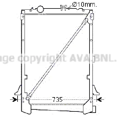 Hladnjak, hlađenje motora AVA COOLING DF2030 AVA IC-F8BF3F