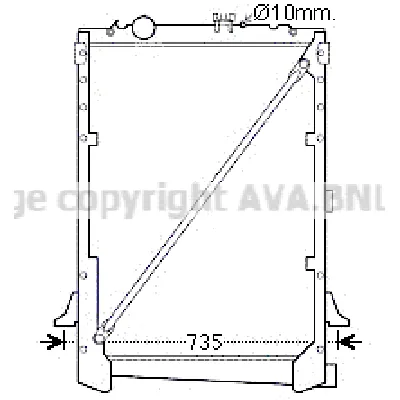 Hladnjak, hlađenje motora AVA COOLING DF2031 AVA IC-F8BF42