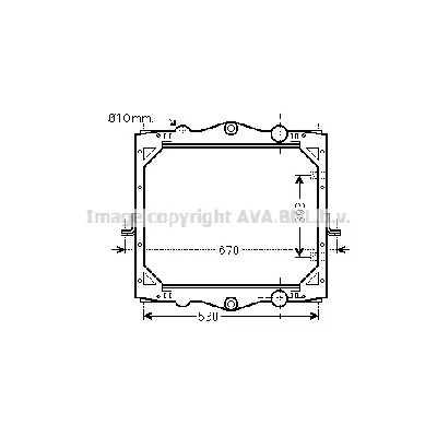 Hladnjak, hlađenje motora AVA COOLING DF2041 AVA IC-F8BF40