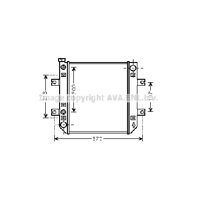 Hladnjak, hlađenje motora AVA COOLING DN2274 AVA IC-F8BF3A