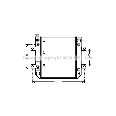 Hladnjak, hlađenje motora AVA COOLING DN2275 AVA IC-F8BF3B