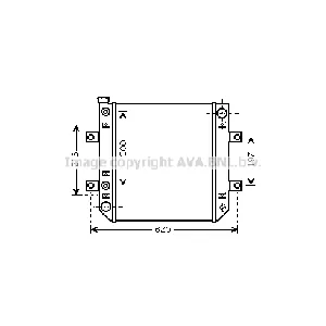 Hladnjak, hlađenje motora AVA COOLING DN2276 AVA IC-F8BF3C