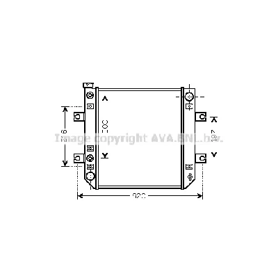 Hladnjak, hlađenje motora AVA COOLING DN2276 AVA IC-F8BF3C