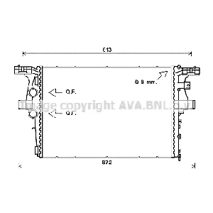 Hladnjak, hlađenje motora AVA COOLING IV2126 AVA IC-G0XT32