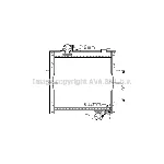 Hladnjak, hlađenje motora AVA COOLING JD2003 AVA IC-G07JRB