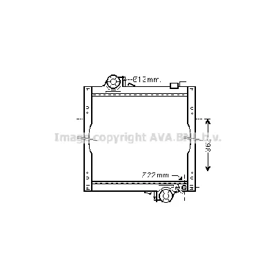 Hladnjak, hlađenje motora AVA COOLING JD2003 AVA IC-G07JRB