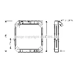 Hladnjak, hlađenje motora AVA COOLING ME2110 AVA IC-F8BAD6