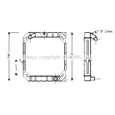 Hladnjak, hlađenje motora AVA COOLING ME2110 AVA IC-F8BAD6