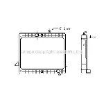 Hladnjak, hlađenje motora AVA COOLING ME2175 AVA IC-G0P8WI