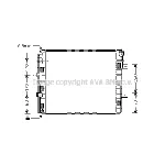 Hladnjak, hlađenje motora AVA COOLING ME2184 AVA IC-F8BF4F