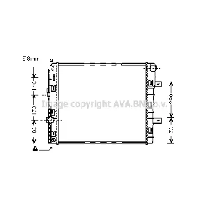 Hladnjak, hlađenje motora AVA COOLING ME2184 AVA IC-F8BF4F