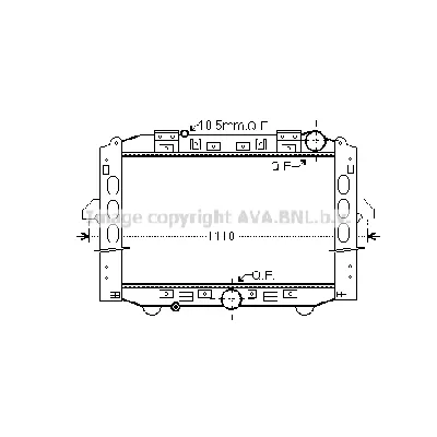 Hladnjak, hlađenje motora AVA COOLING ME2284 AVA IC-G0P8WL