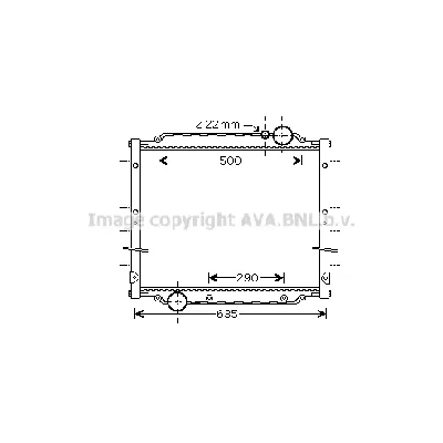 Hladnjak, hlađenje motora AVA COOLING MN2045 AVA IC-F8BF45
