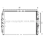 Hladnjak, hlađenje motora AVA COOLING MN2087 AVA IC-F8BF49