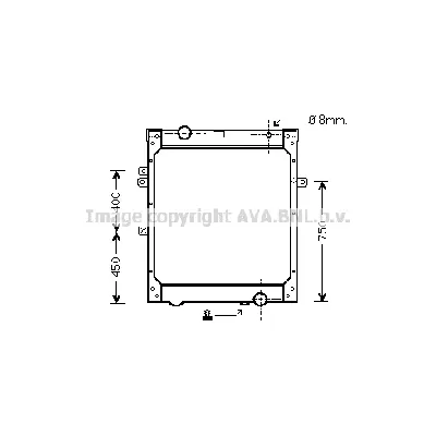 Hladnjak, hlađenje motora AVA COOLING MNA2004 AVA IC-G080YI