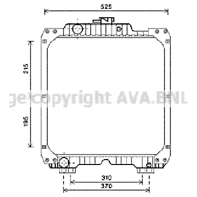 Hladnjak, hlađenje motora AVA COOLING NH2020 AVA IC-F8BACE
