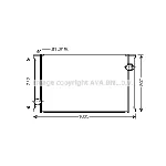 Hladnjak, hlađenje motora AVA COOLING RE2021 AVA IC-F8BF56