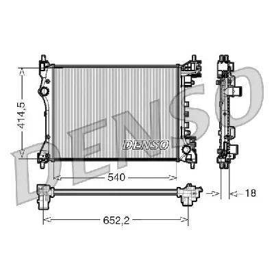 Hladnjak, hlađenje motora DENSO DRM01005 IC-D0FDA1