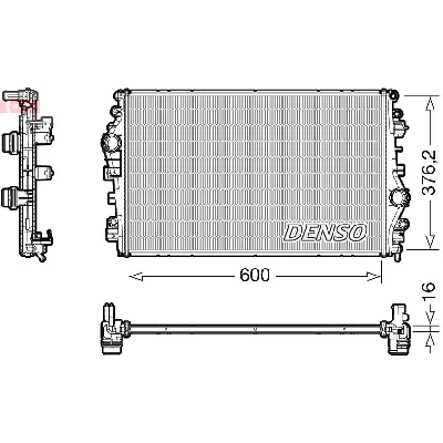 Hladnjak, hlađenje motora DENSO DRM01009 IC-E51C2A